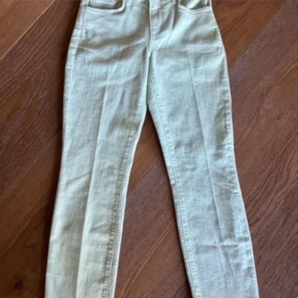 L’AGENCE Sada High Rise Cropped Slim Jeans Soft Mint Size 23 NWT - Picture 2 of 8